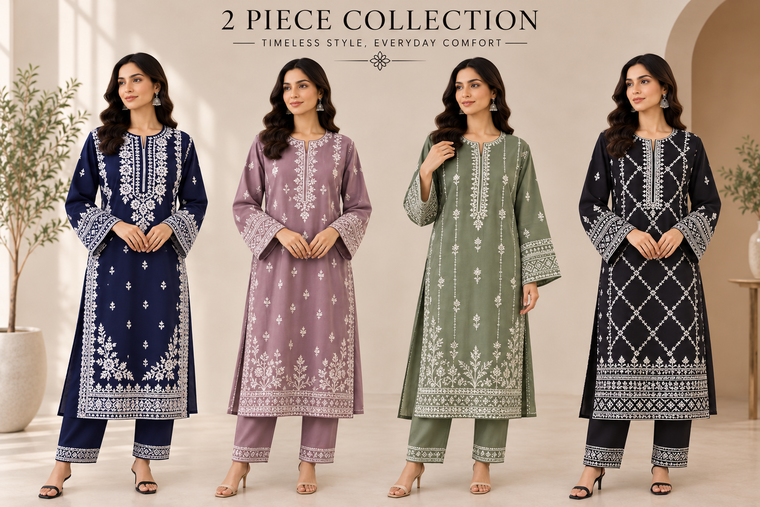 Embroidered Suits 2 Pc