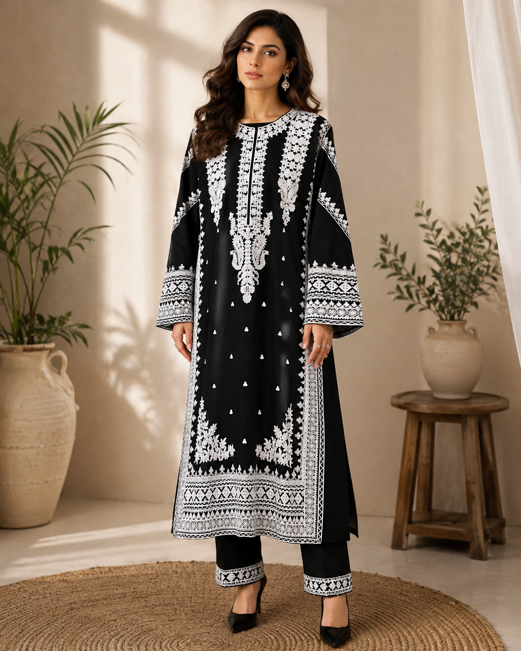 Embroidered Suit 2 Pc
