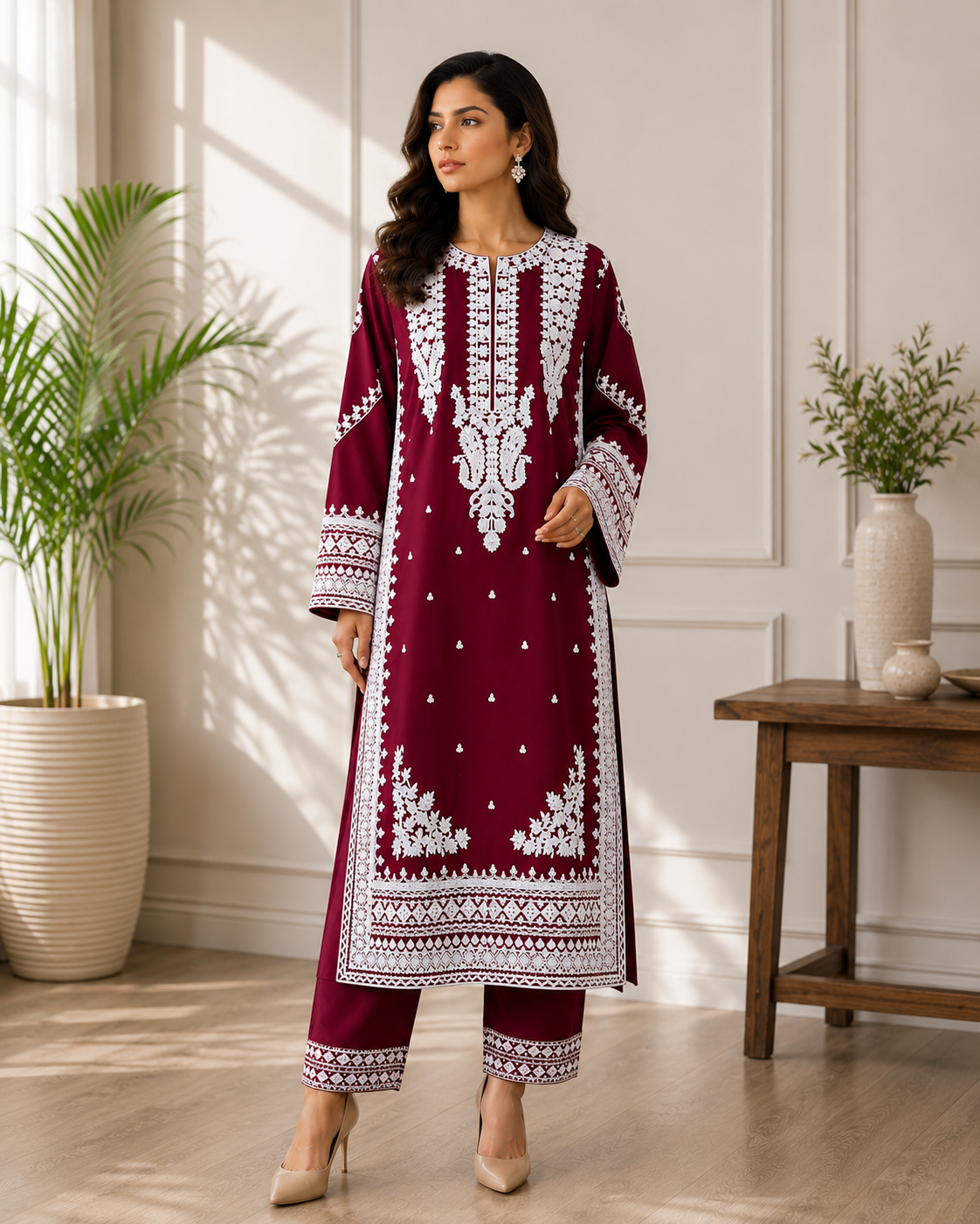 Embroidered Suit 2 Pc