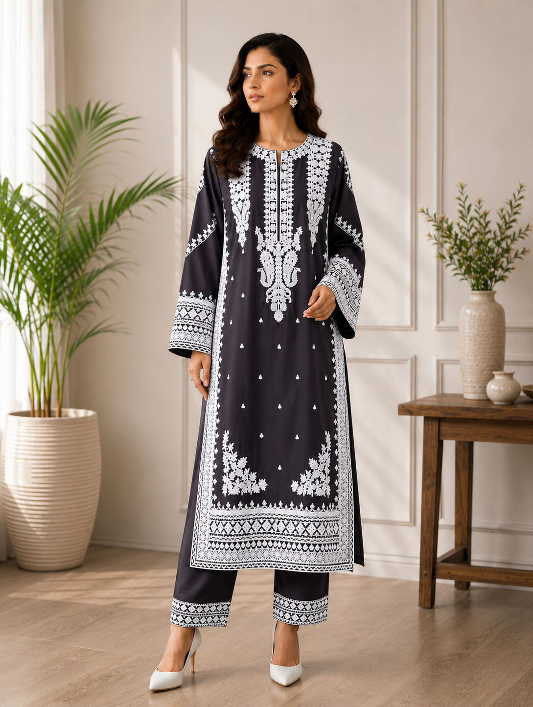 Embroidered Suit 2 Pc