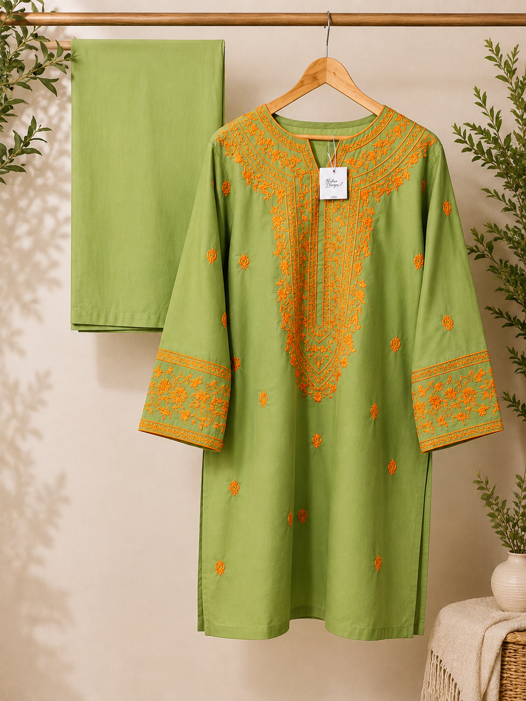 Embroidered 2 Pc Suit