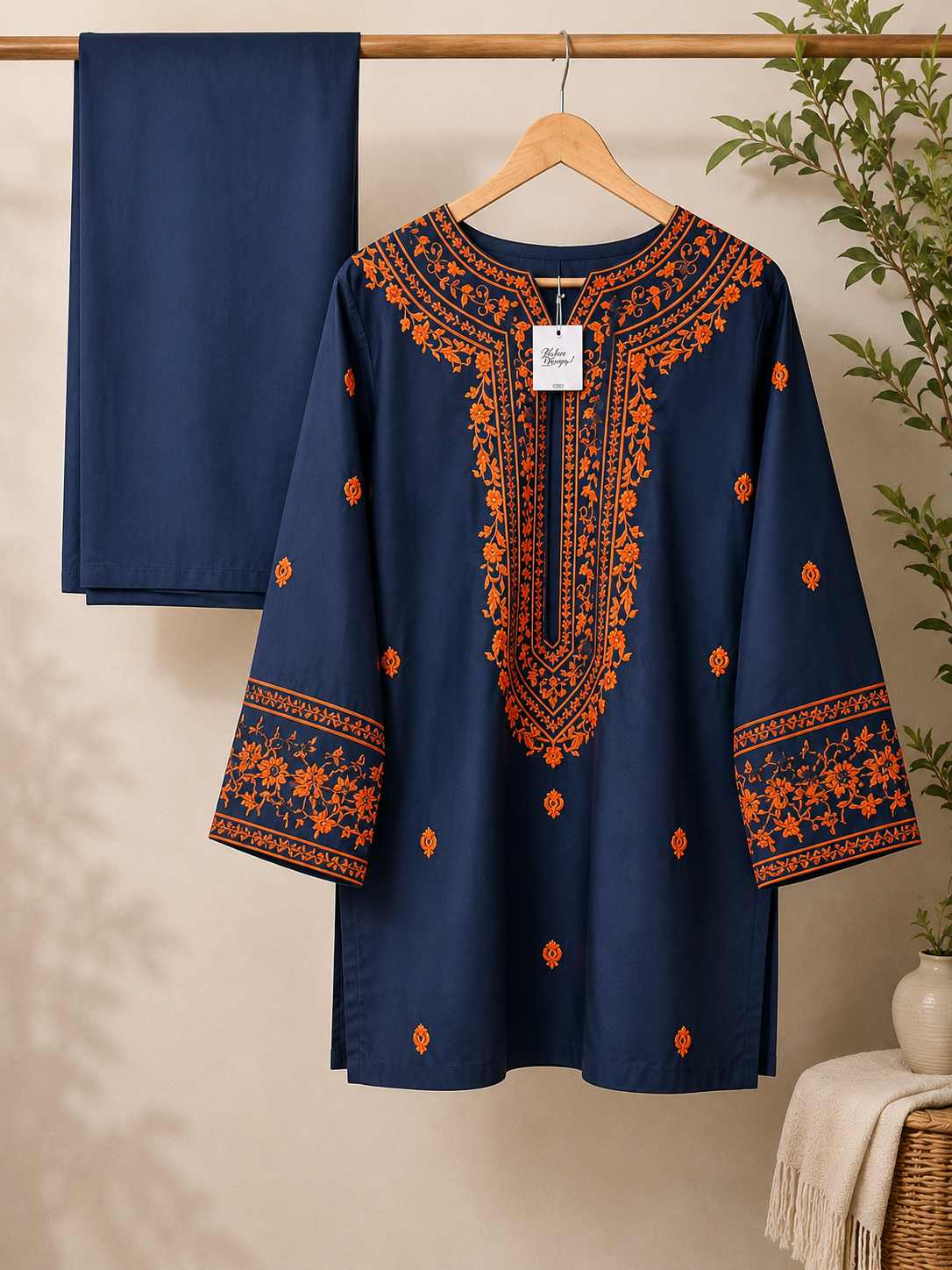 Embroidered 2 Pc Suit