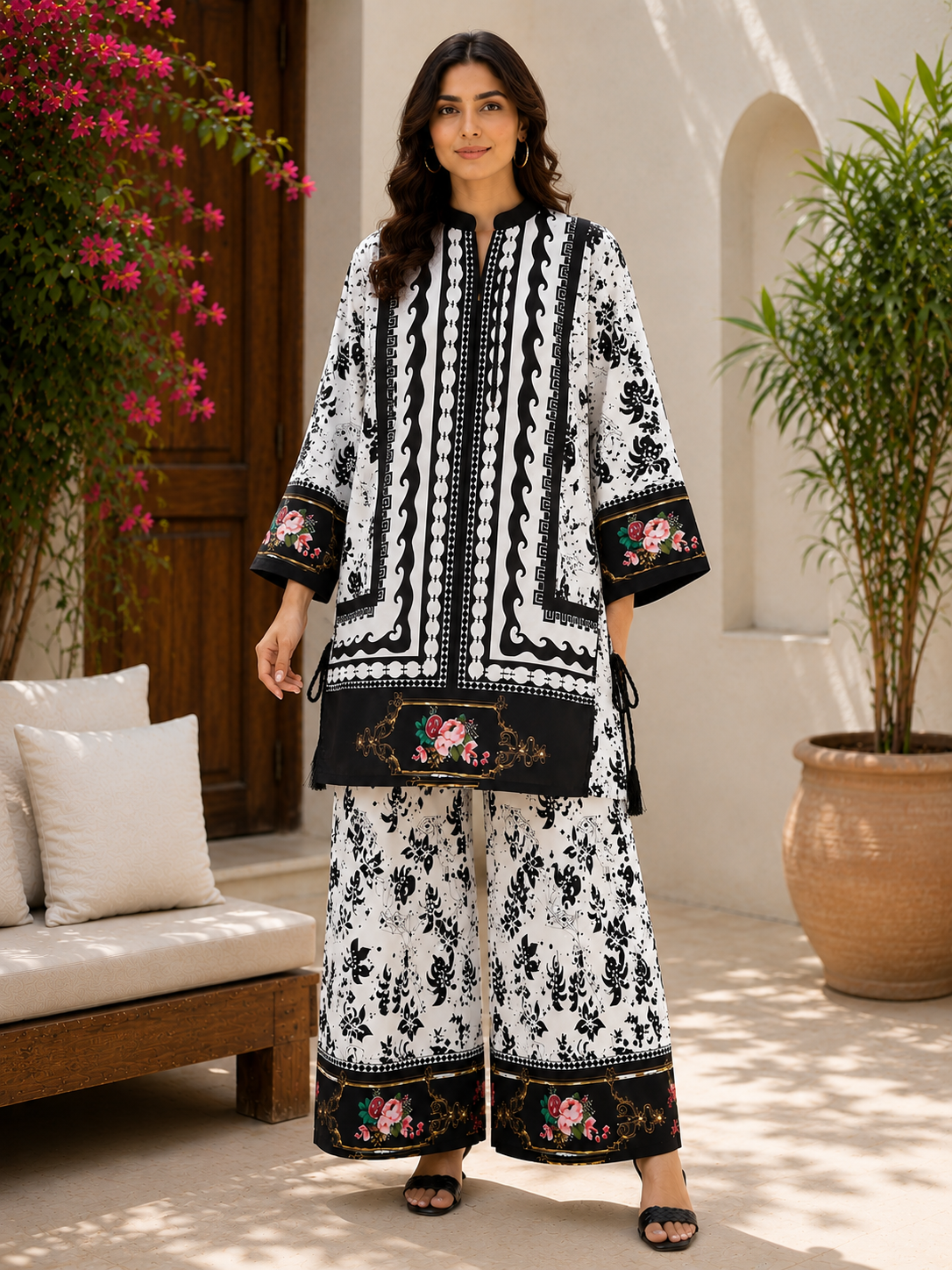 Crepe Silk 2 Pc Cord Set