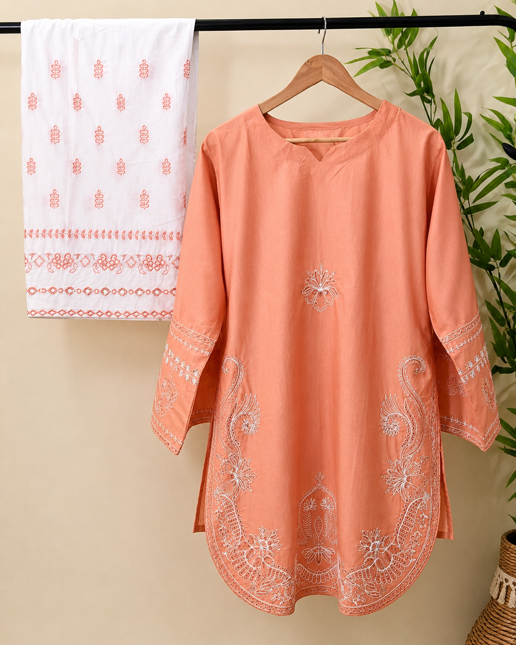 Embroidered Farshi Shalwar Set 2 Pc
