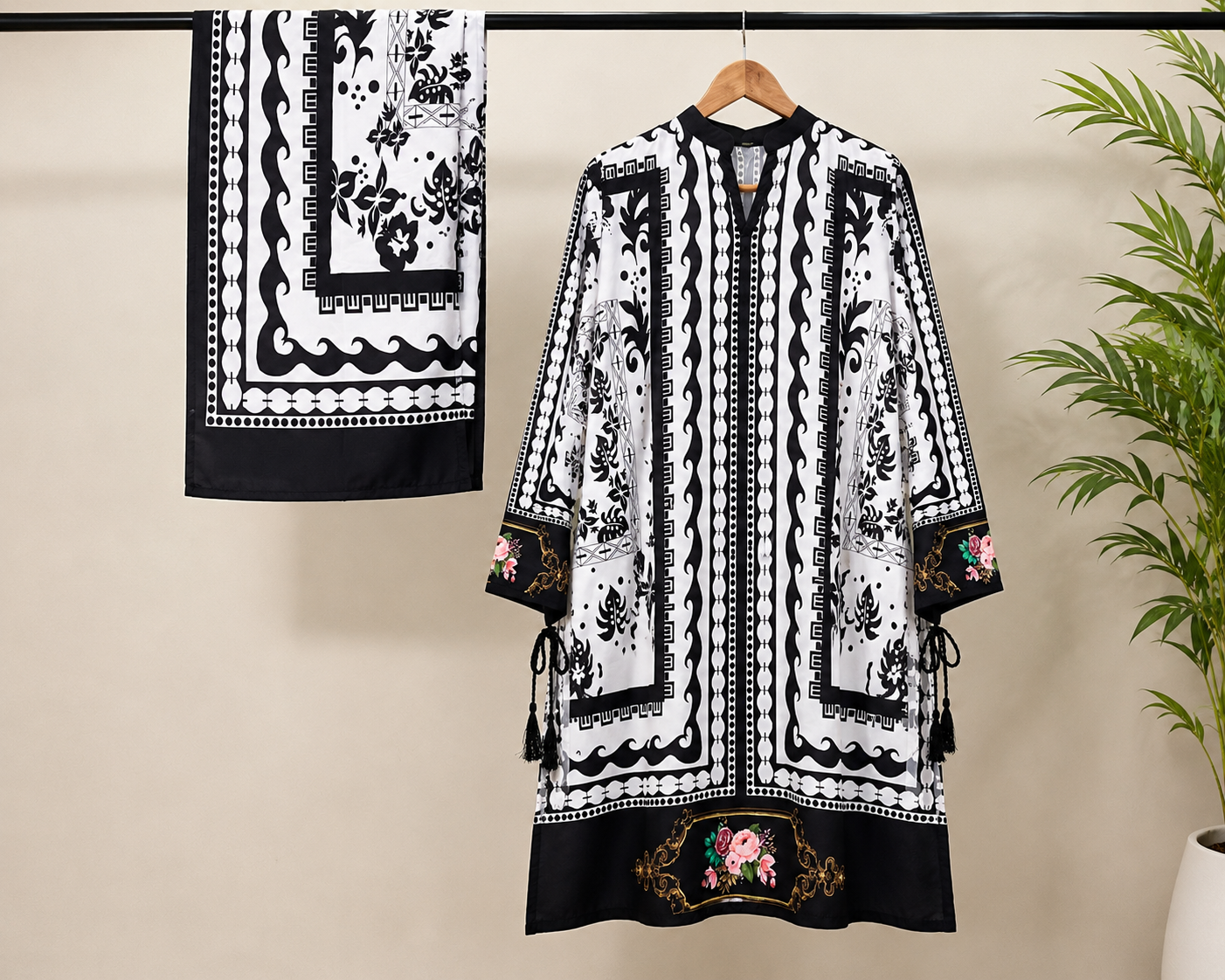 Crepe Silk 2 Pc Cord Set